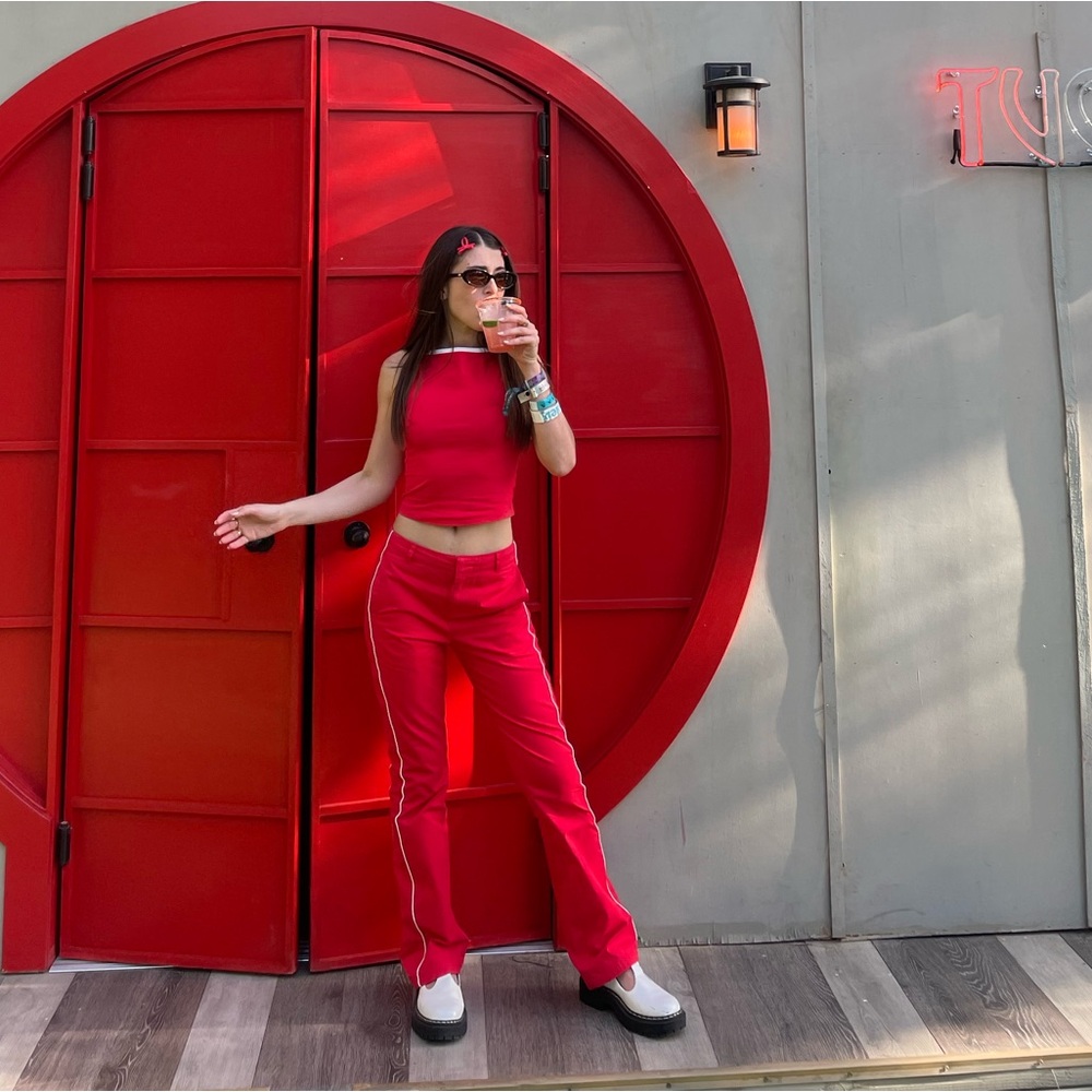 Red Urban Outfitters Pant and Top Set
